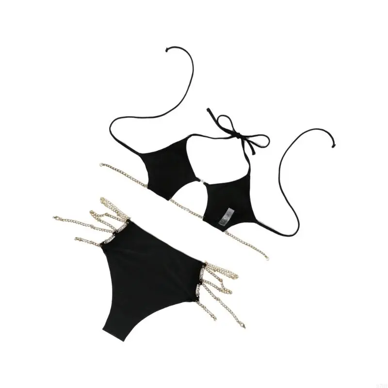 Women Bathing Suit Hollow Out Swimwear Two Pcs Split Swimsuit Beachwear