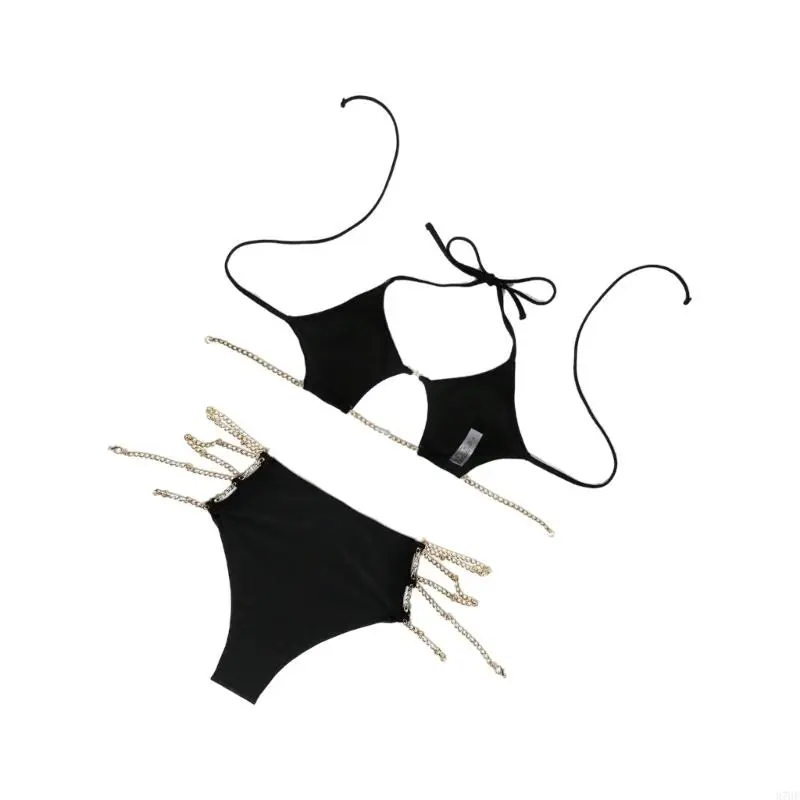 Women Bathing Suit Hollow Out Swimwear Two Pcs Split Swimsuit Beachwear