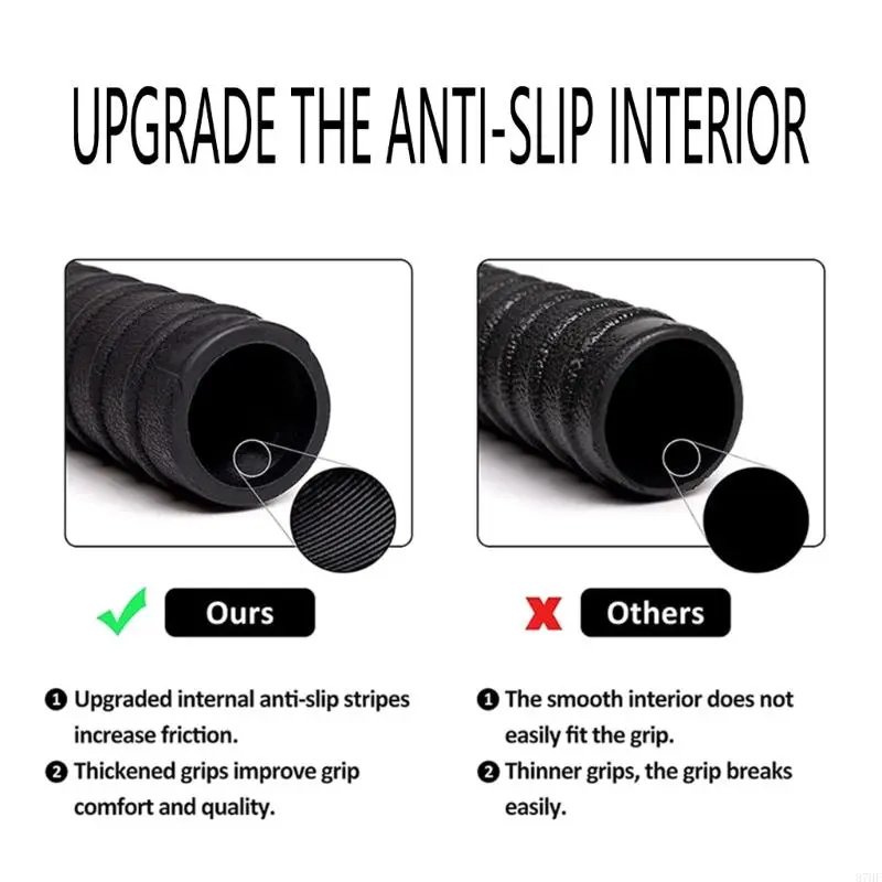 2Pcs Rubber Boats Paddle Grip Nonslip Canoes Hand Protector Easy to Install