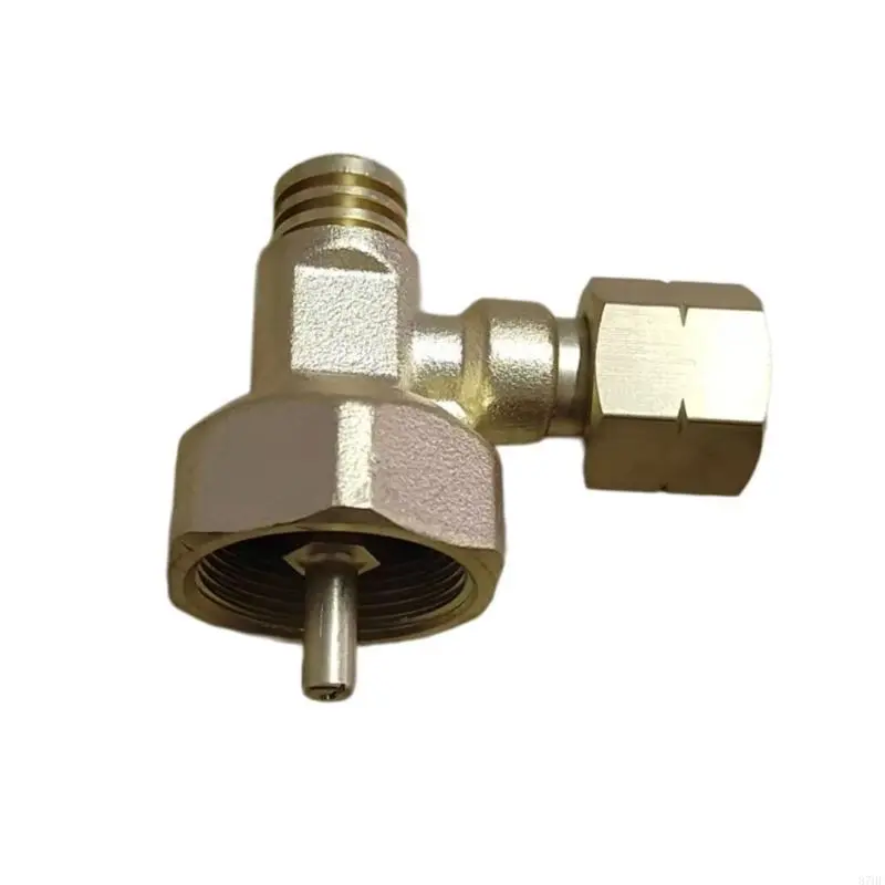 1-Two Outputs Camp Furnaces Converter Brasses Gas Distributor Gas Tanks Conversion Head for Outdoor Camp Stove Adapter