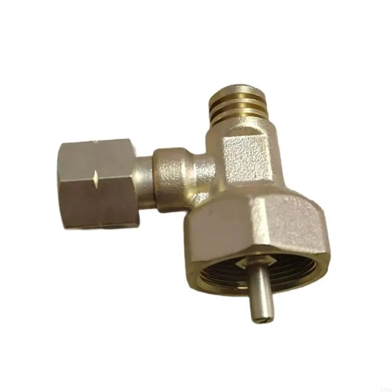 1-Two Outputs Camp Furnaces Converter Brasses Gas Distributor Gas Tanks Conversion Head for Outdoor Camp Stove Adapter