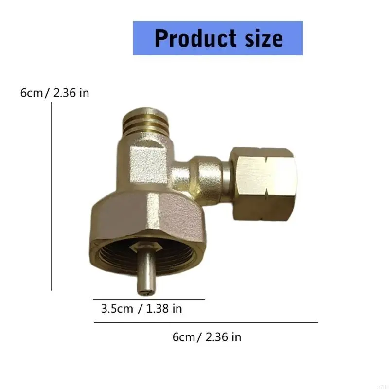 1-Two Outputs Camp Furnaces Converter Brasses Gas Distributor Gas Tanks Conversion Head for Outdoor Camp Stove Adapter