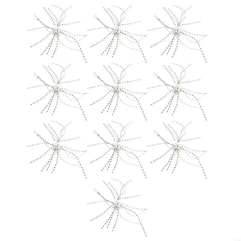 10pcs Slow Sinking Artificial Baits Flexible Whiskers Lure Baits Dices Shaped