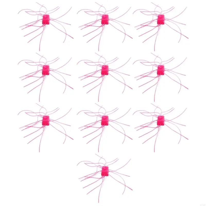 10pcs Slow Sinking Artificial Baits Flexible Whiskers Lure Baits Dices Shaped