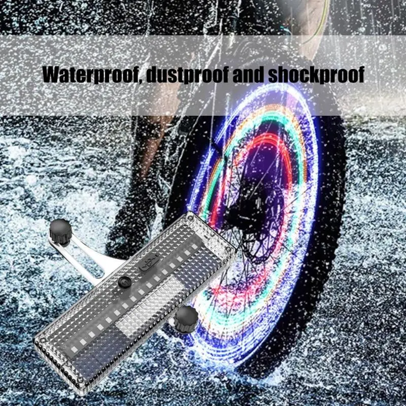 Multicolor LED Bike Spokes Light Solar Charging Sensors Bicycles Wheel Lamp for Outdoor Activity