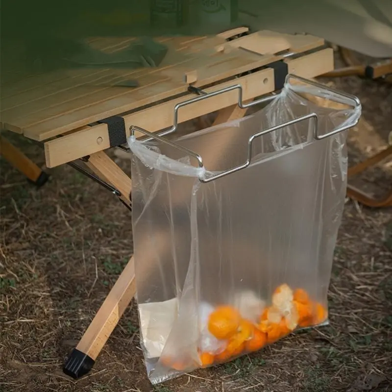 Folding Table Storage Net Trash Bag Holder with Meshes Camping Accessory Enduring