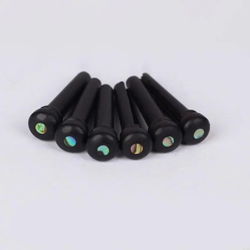1/6Pcs Guitar Bridge Saddles Nut Acoustic Guitar Strings Pegs Replacement Guitar Bridge Pin for Acoustic Folk Guitar