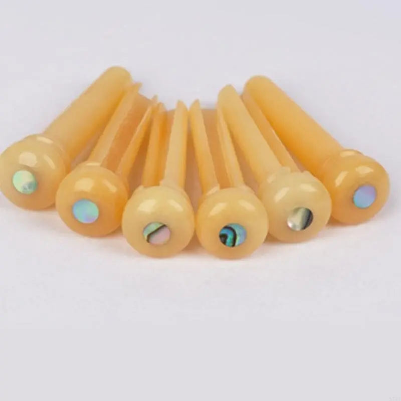 1/6Pcs Guitar Bridge Saddles Nut Acoustic Guitar Strings Pegs Replacement Guitar Bridge Pin for Acoustic Folk Guitar