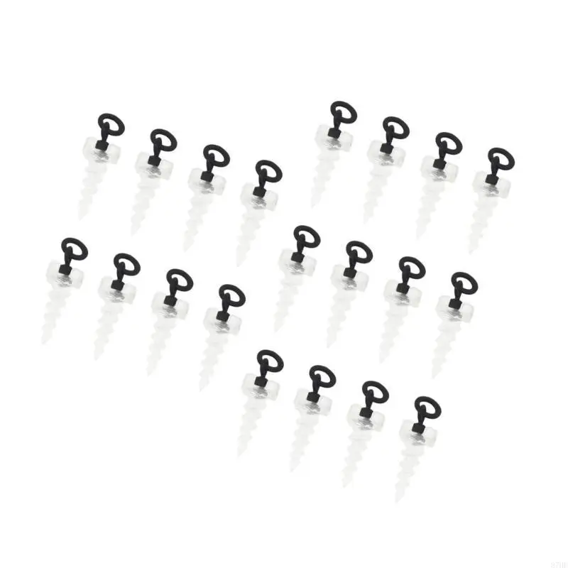 20Pcs Floating Bait Boilie Screws With Ring Carp Fishing Accessories