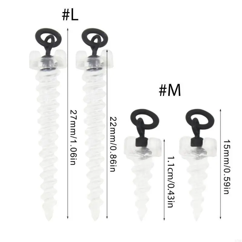 20Pcs Floating Bait Boilie Screws With Ring Carp Fishing Accessories