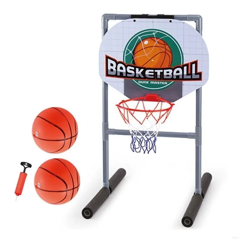 Basketball Hoop Football Net for Poolside with 2 Ball and Outdoor Swimming