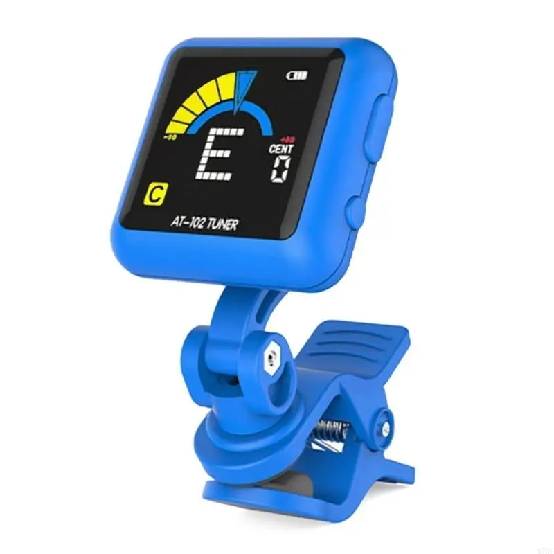 Rechargeable Clip On Electric Guitar Tuner for Guitar, Ukulele, Violin, Banjos