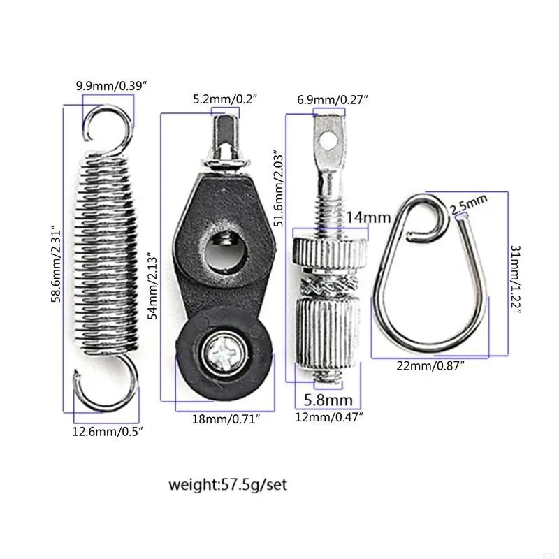 Bass Drum Replacement Parts DIY Metal Drum Foot Pedal Spring with Tensioner