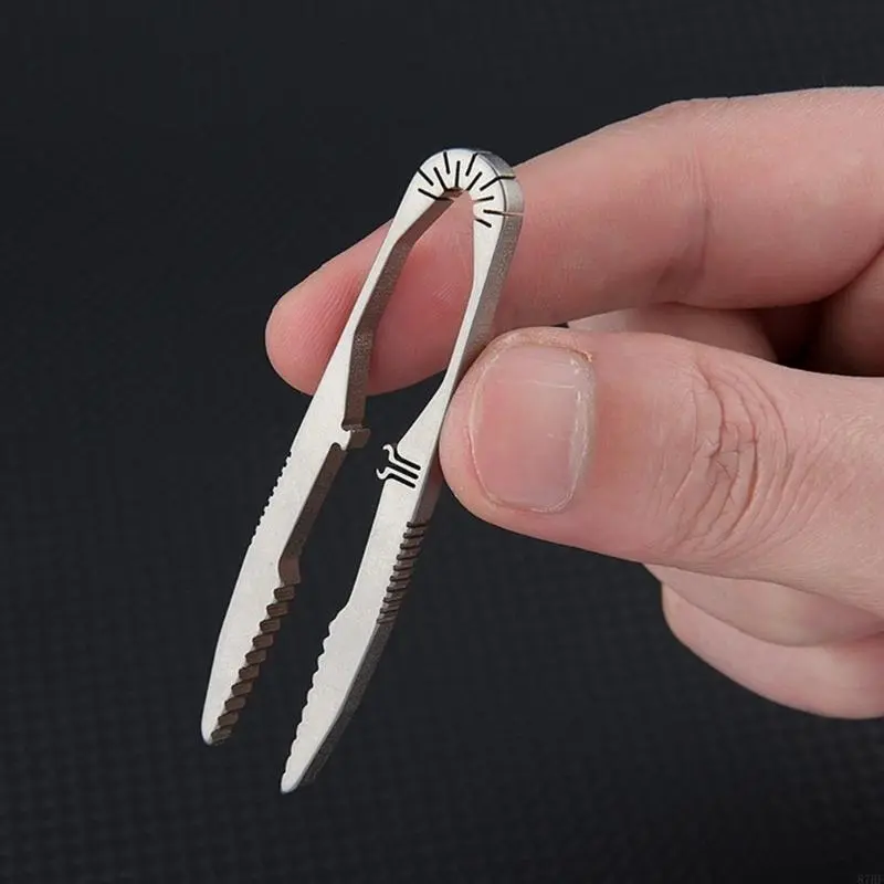 Portable Titaniums Alloys Tweezer Camping Tweezer Tool Outdoor Travel Tool