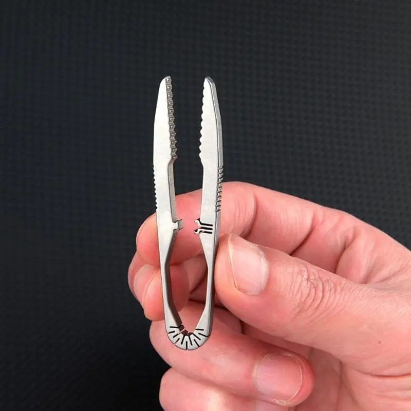 Portable Titaniums Alloys Tweezer Camping Tweezer Tool Outdoor Travel Tool