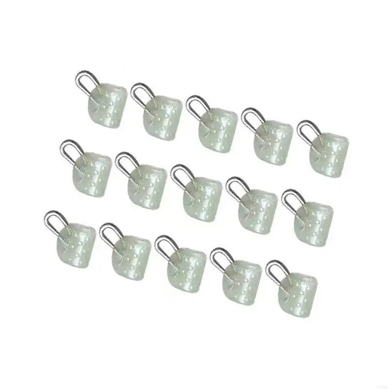 15Pcs Plastic Abo Float Connectors Clear Fishing Weight Slide Fishing Tool