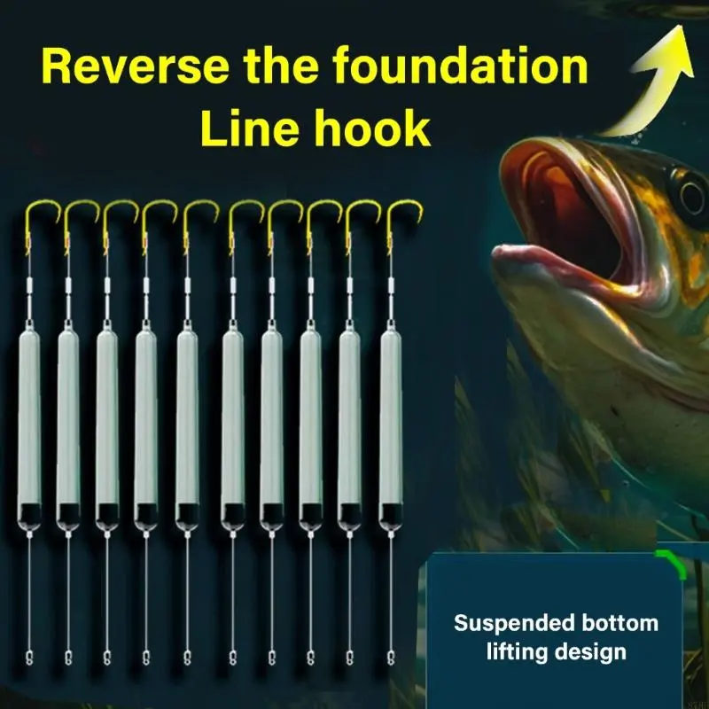 Barbed Hook Fishing Tackle Accessories Anti Bottom Carp Rigs Fishing Lures 5pcs
