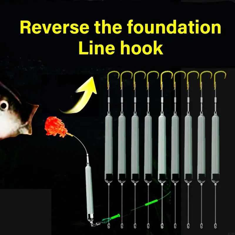 Barbed Hook Fishing Tackle Accessories Anti Bottom Carp Rigs Fishing Lures 5pcs
