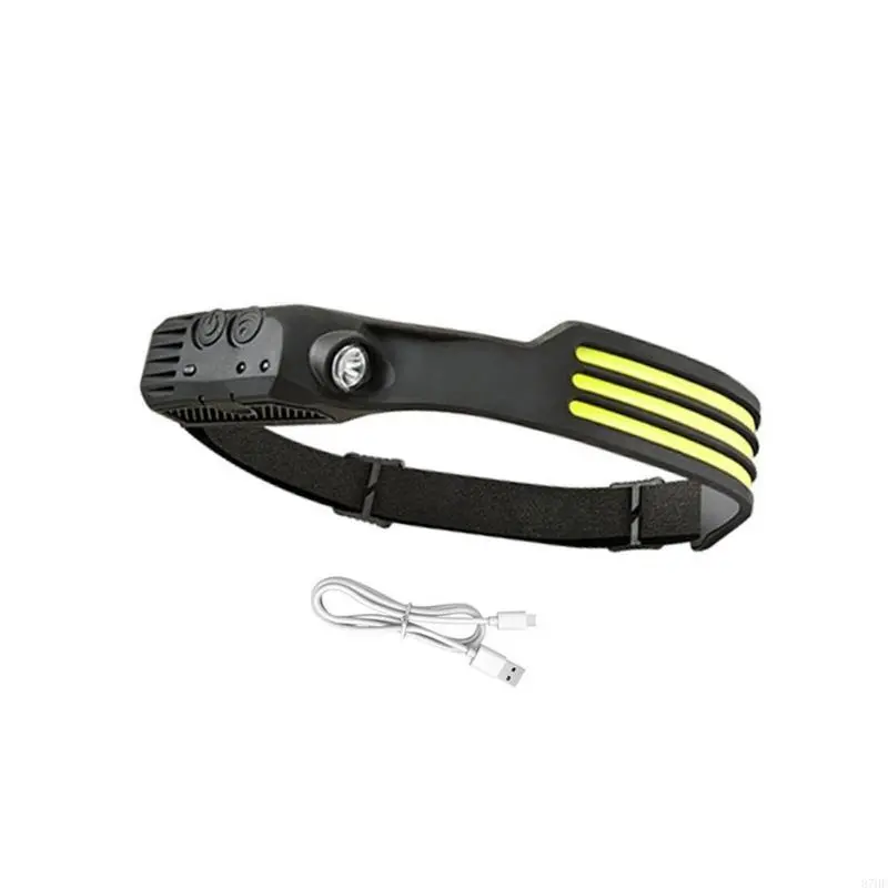 Watertight Headlight for Running Camping, Rechargeable LED Head Torch Headlamps