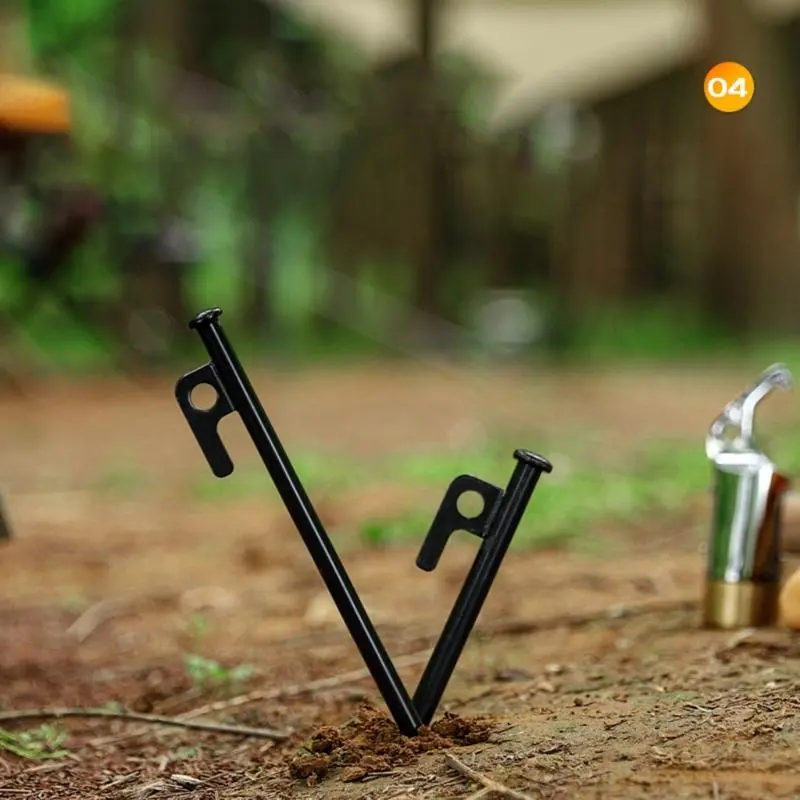 8pack Durability Tent Sand Pegs Multipurpose Tent Anchors Heavy Type Stakes for Outdoor Gears Stability