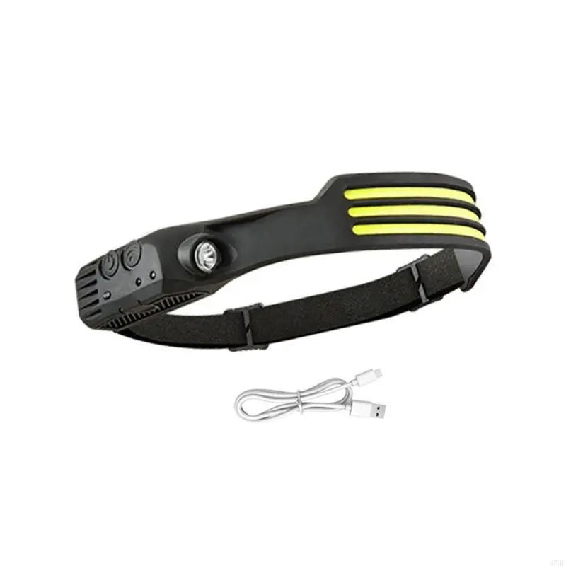 Watertight Headlight for Running Camping, Rechargeable LED Head Torch Headlamps