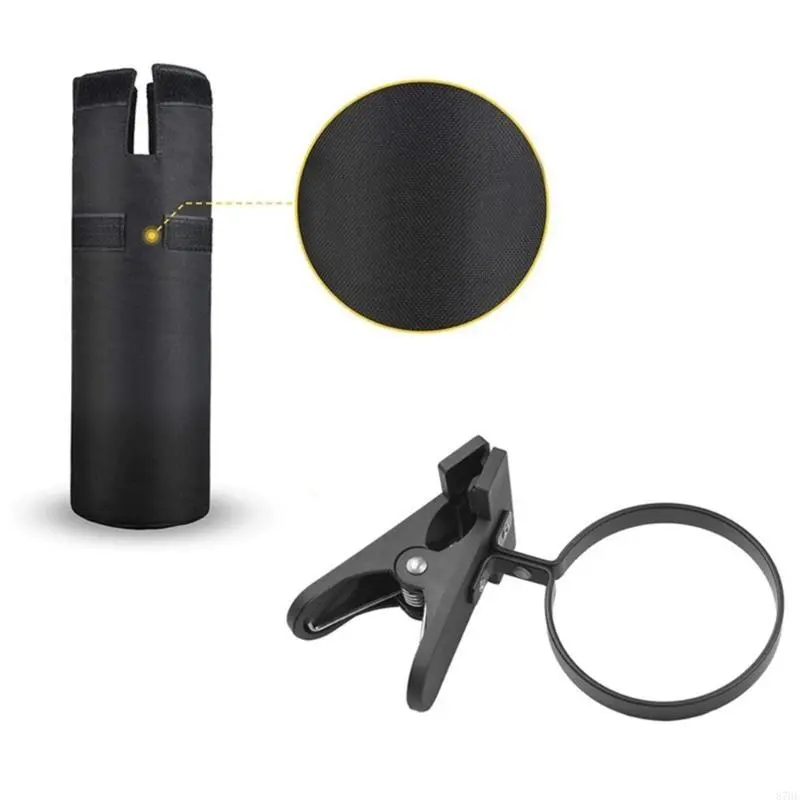 Drumstick Holder, Frame Mount Drum Holder Bag, Strong Aluminum Alloy Mounting Holders with Mounting Clamp