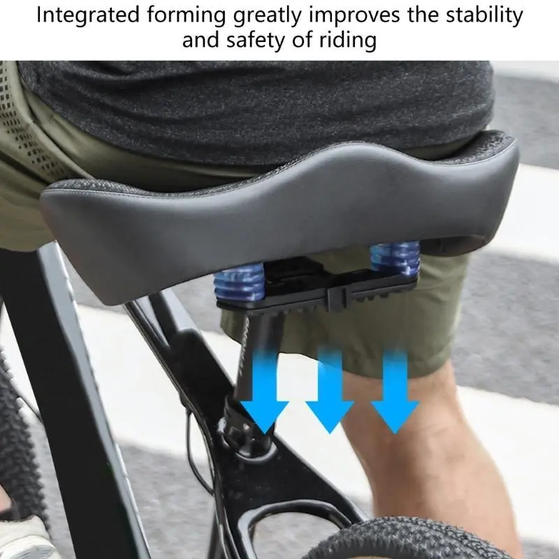 Durability Waterproofed Bike Seats Cushions Large Padded Bicycles Saddles Suitable for Various Cyclists
