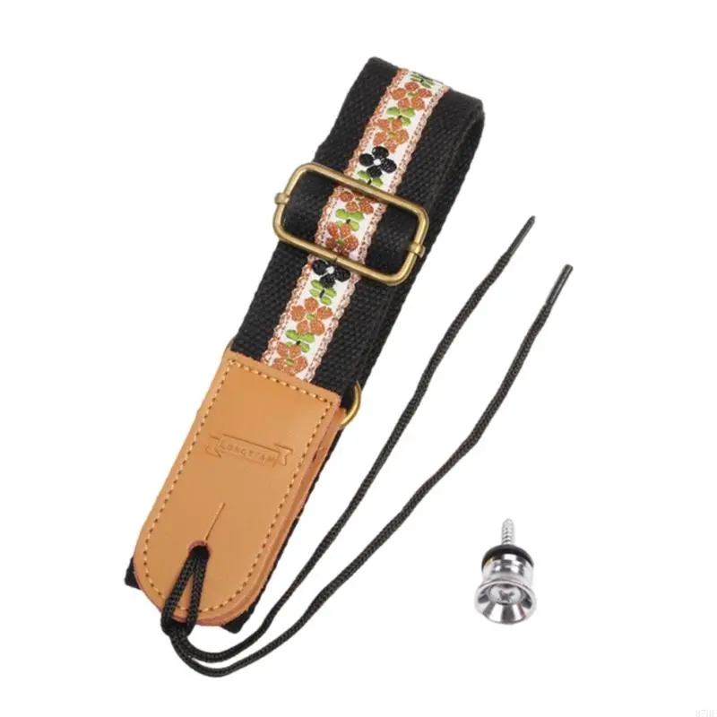 Practical Guitar Strap Outdoor Guitar Playing Strap Leather Texture for Studio