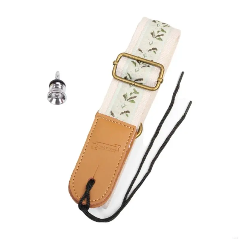Practical Guitar Strap Outdoor Guitar Playing Strap Leather Texture for Studio