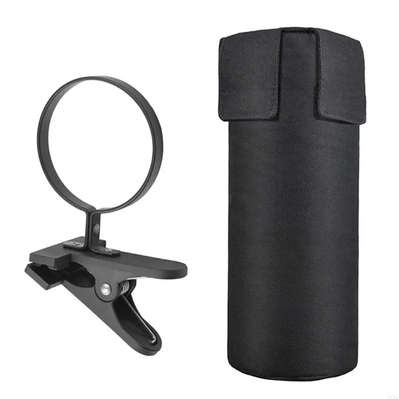 Drumstick Holder, Frame Mount Drum Holder Bag, Strong Aluminum Alloy Mounting Holders with Mounting Clamp