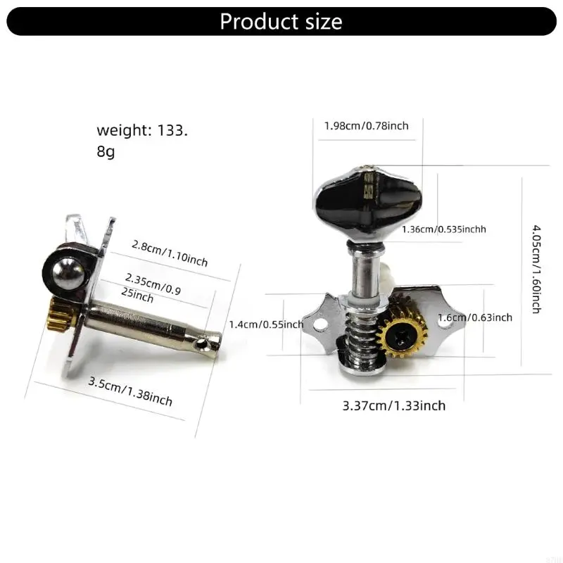 Pack of 6 Open Back Guitar Machine Heads for Enhanced Sound Quality and Resonance on Acoustic and Electric Guitars