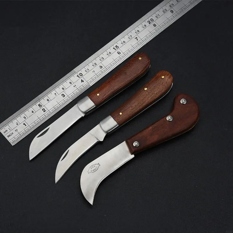 Household Fruit Knifes Stainless Steel Mushroom Knifes Multifunction Camp Tool Knifes Folding Pocket Knifes for Outdoor