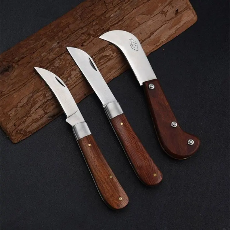 Household Fruit Knifes Stainless Steel Mushroom Knifes Multifunction Camp Tool Knifes Folding Pocket Knifes for Outdoor