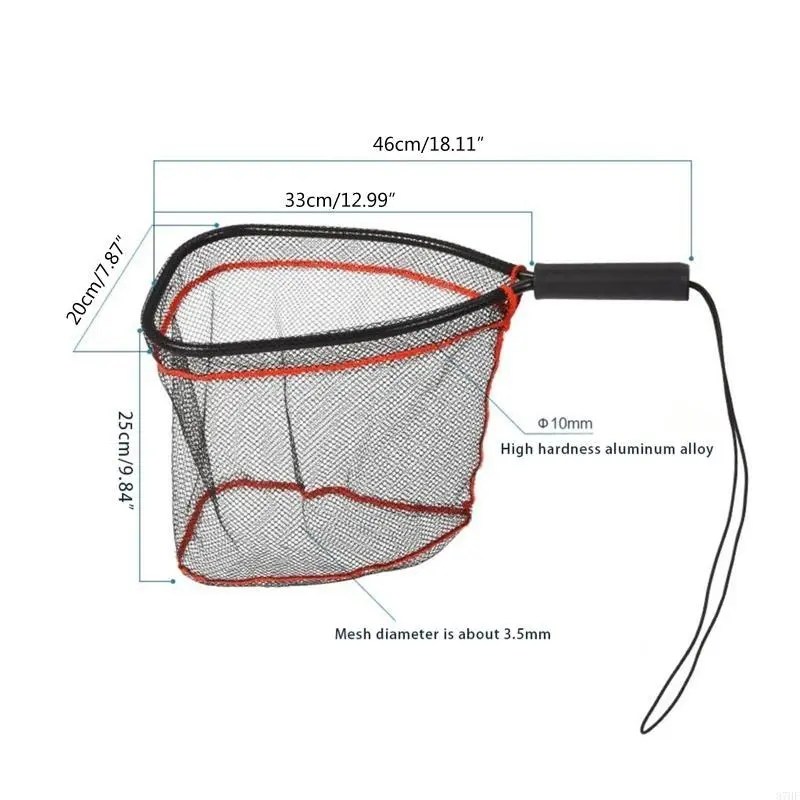 Fly Fishing Landing Net,Soft Rubber Mesh,Rubber Coated Landing Net for Simple Catch and Release