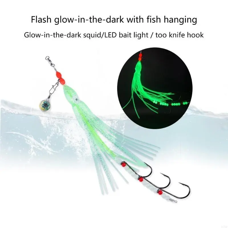 Squid Skirts Baits Luminous Trolling Fishing Lures Saltwater Fishing Tackle