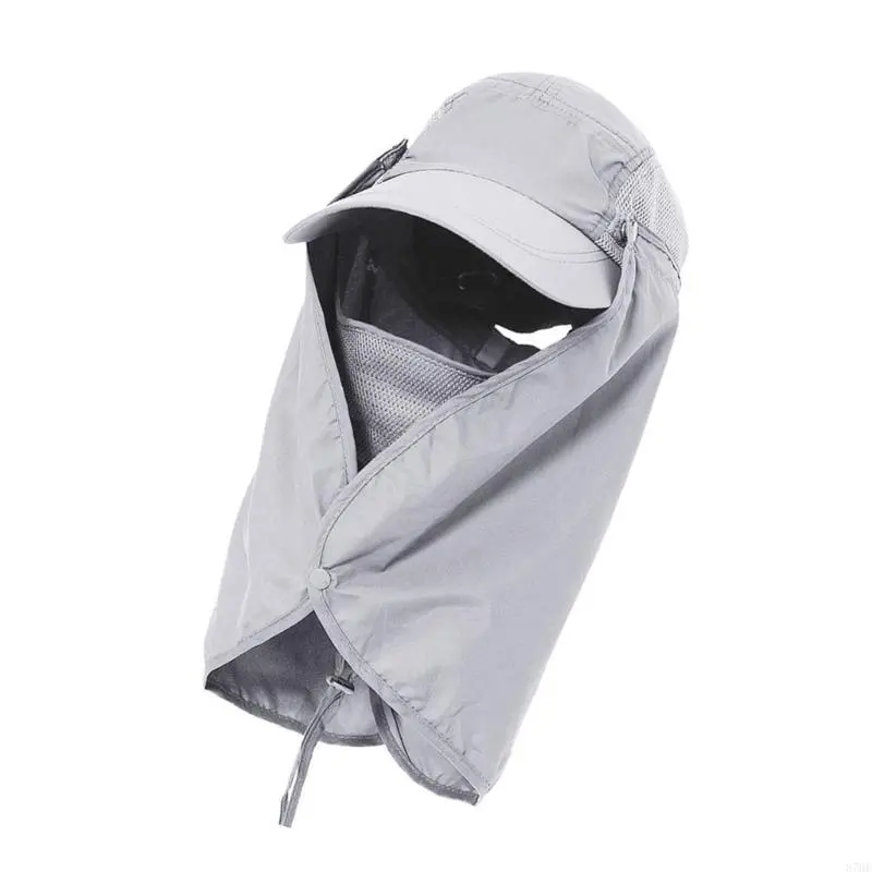 Fishing Hat Wide Brim Sun Protections Hat with Detachable Face Cover Neck Flap
