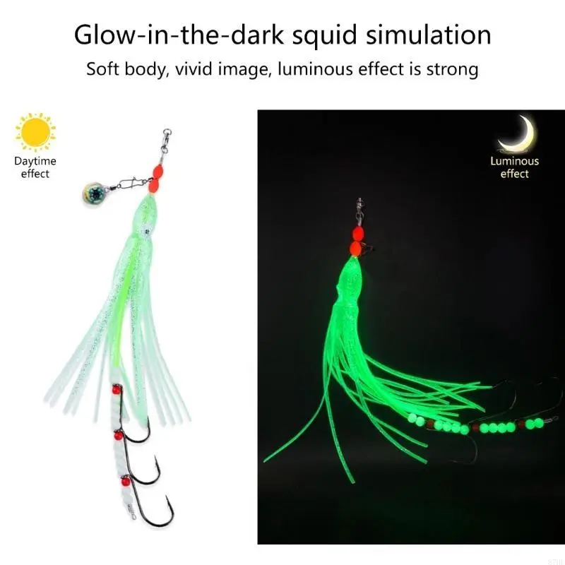 Squid Skirts Baits Luminous Trolling Fishing Lures Saltwater Fishing Tackle
