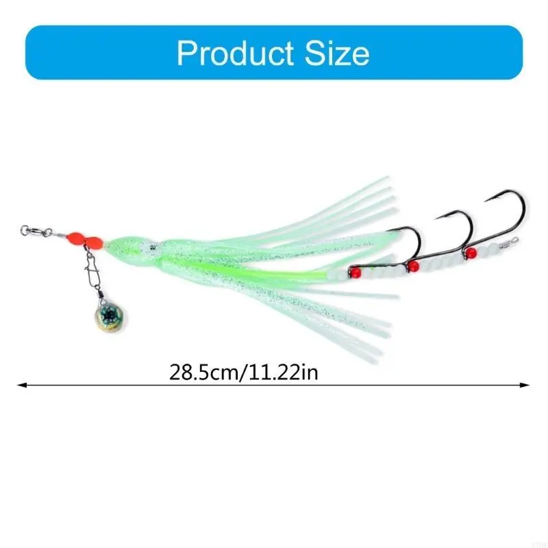 Squid Skirts Baits Luminous Trolling Fishing Lures Saltwater Fishing Tackle