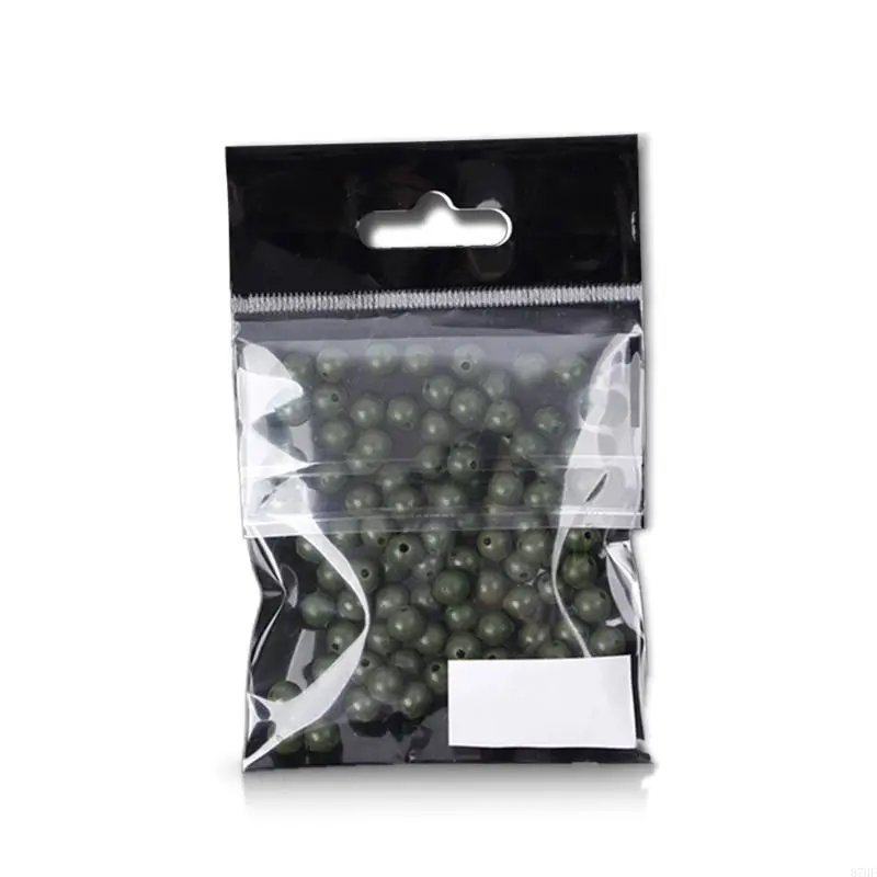 100Pcs Fishing Baits Eggs Rig Beads Tackle Lures Accessory Fishing Shock Beads Soft Plastic Round Fishing Shock Beads