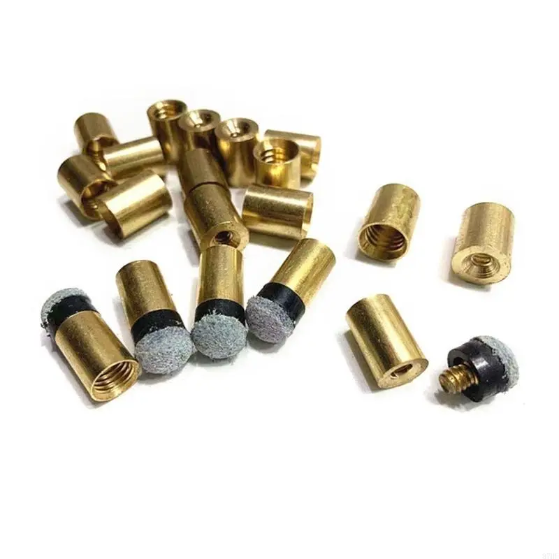 10Pcs Cue Tips with Cue Ferrules Billiard Cue Pool Tip Replacement