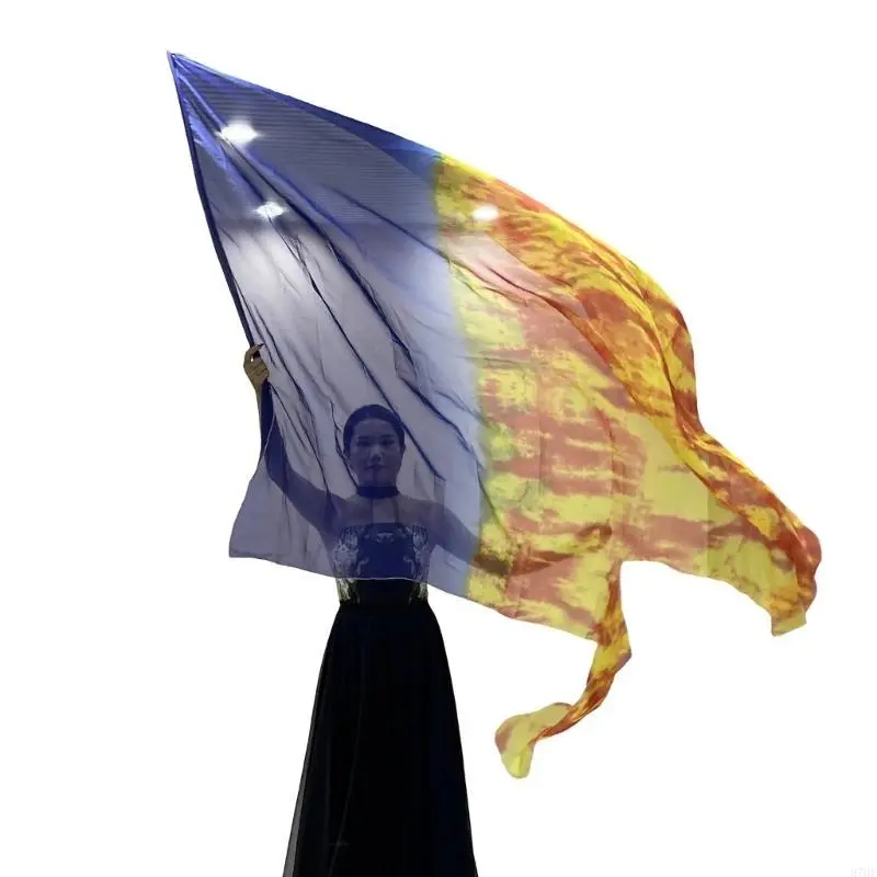 Flag for Dance Practice Performances, Praise Dance Flag, Divine Flag Rectangular Worship Flag with Scalable Rod