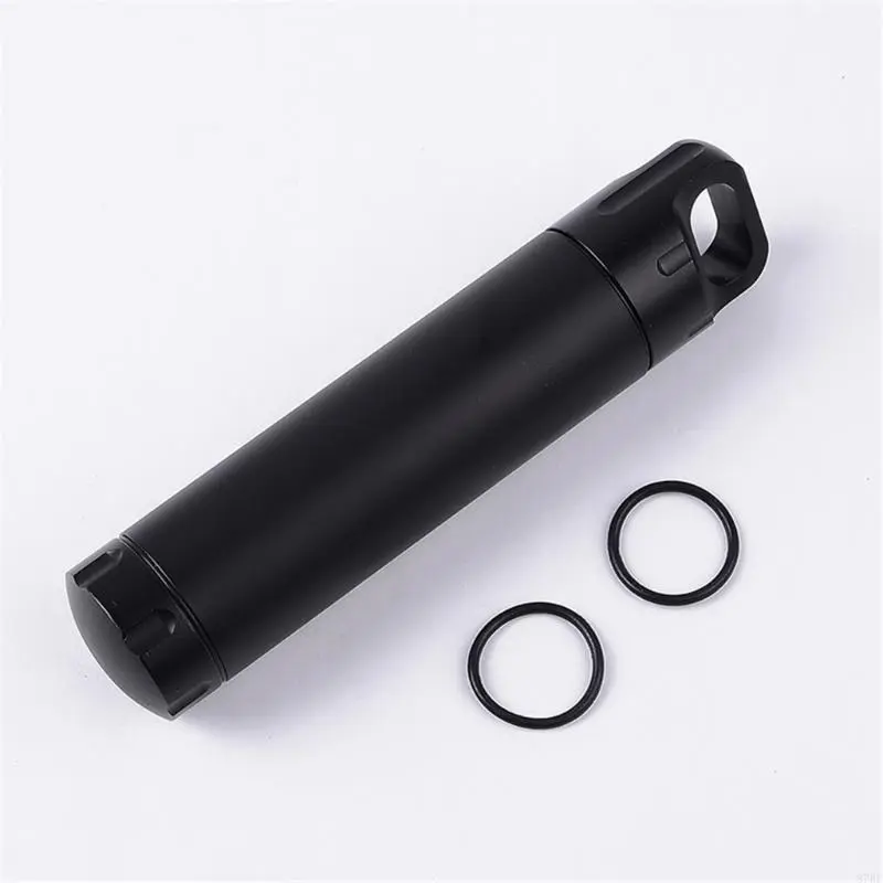 Aluminum Alloys Outdoor Waterproof Capsule Double Ended Opening Container for Camping and Hiking Adventures
