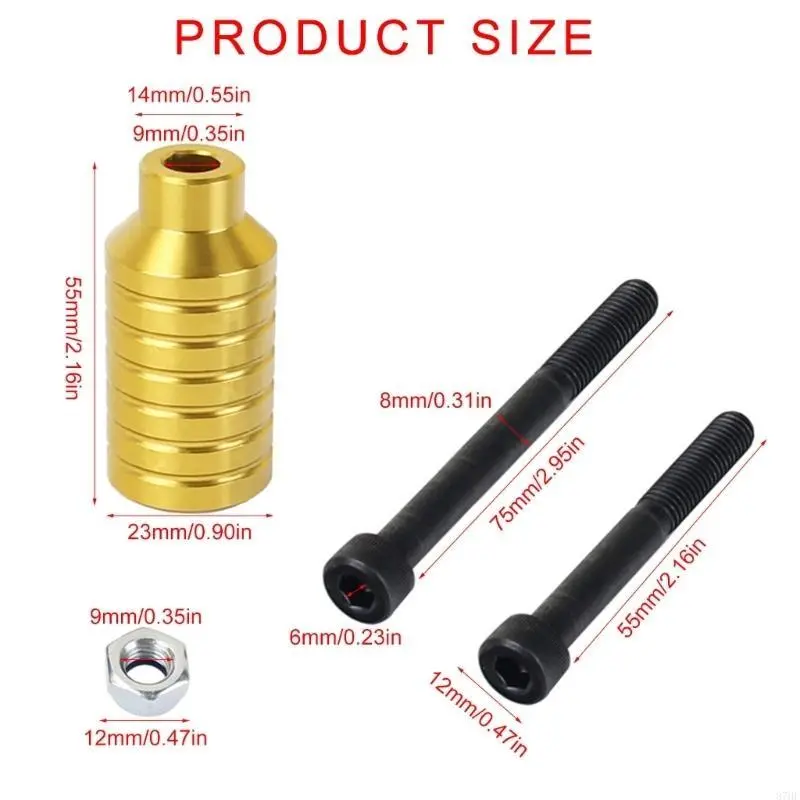 2pcs Stunt Scooter Peg Easyly Install Scooter Pegs Antiskid Scooters Pegs Suitable for Park and Street Cycling