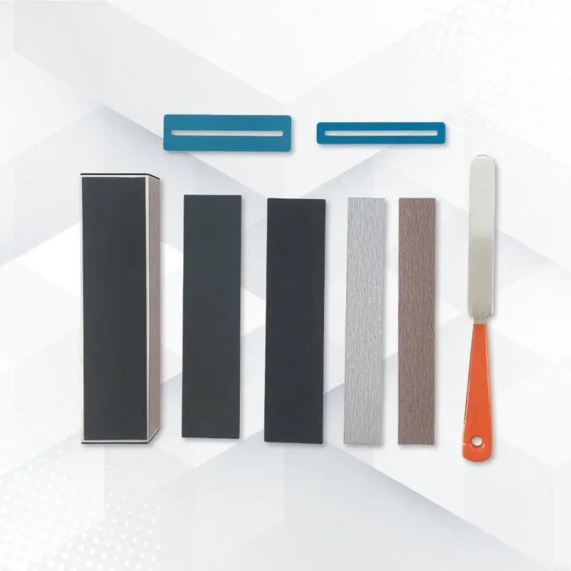 Aluminum Alloy Fret Leveling Tool Featuring Replaceable Grit Sandpaper Guitar Fretwork Tool for Guitar Bass Maintenance