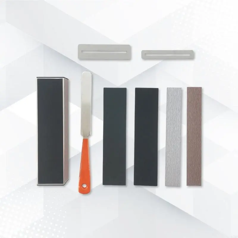 Aluminum Alloy Fret Leveling Tool Featuring Replaceable Grit Sandpaper Guitar Fretwork Tool for Guitar Bass Maintenance