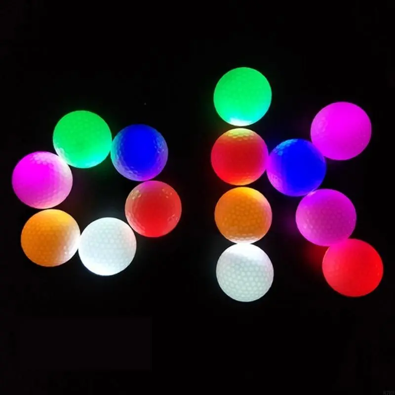 Glow Golf Balls Water Resistant Glow Golf Balls 4Pcs Light Up Golf Balls LED Light Glow Balls 3-Layer Design