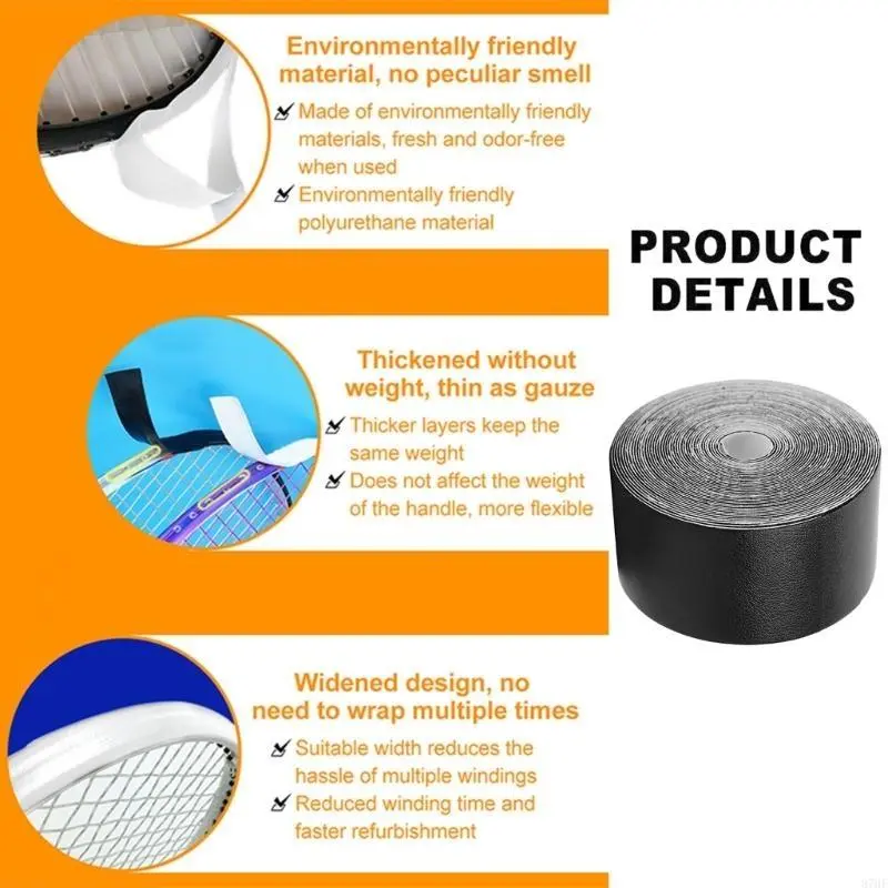 5m Tape Racket Head Protective Tape Tennis Practice Widened Squash Racquet Guard