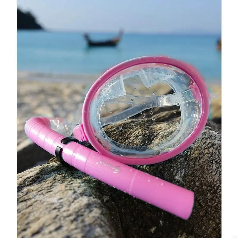 Retro Panoramic Full Wide View Tempered Glass Len Snorkel Diving Mask