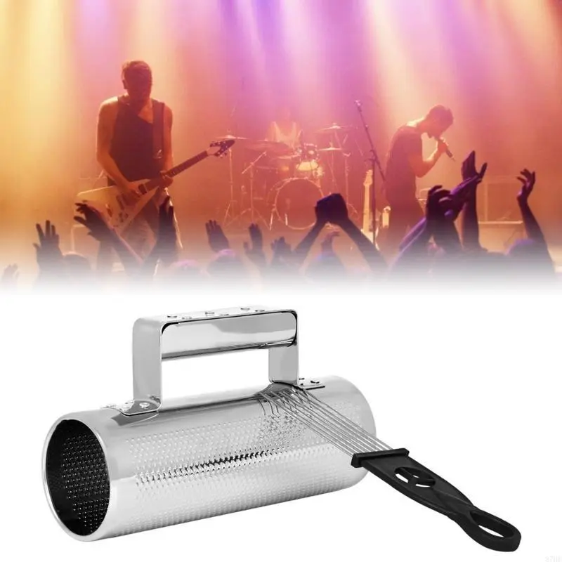 Guiro Shaker, Metal Guiro Musical Percussion Instrument with Scraper Professional Band Accompaniment Guiro Training Tool