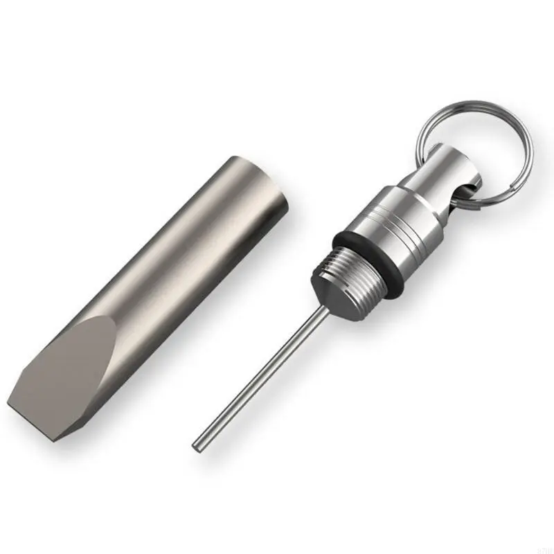 Small Metal Alloy Card Removal Needle Needle Opener With Keyring Outdoor Tool